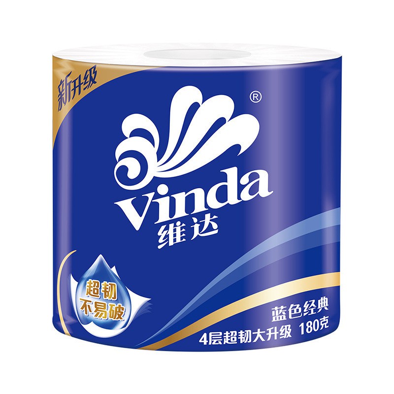 Vinda (1 rolls)Extra Soft Bathroom Tissue Rolls Toilet Paper Roll (4
