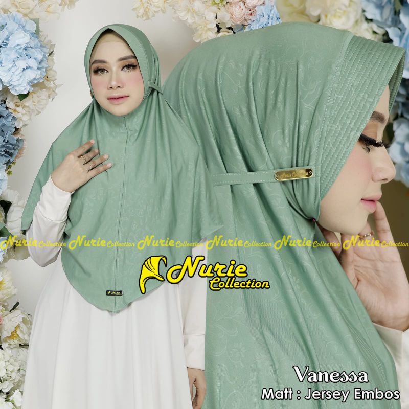 [Ori Nurie] VANESSA ••instant pet rope hijab••embossed jersey instant ...