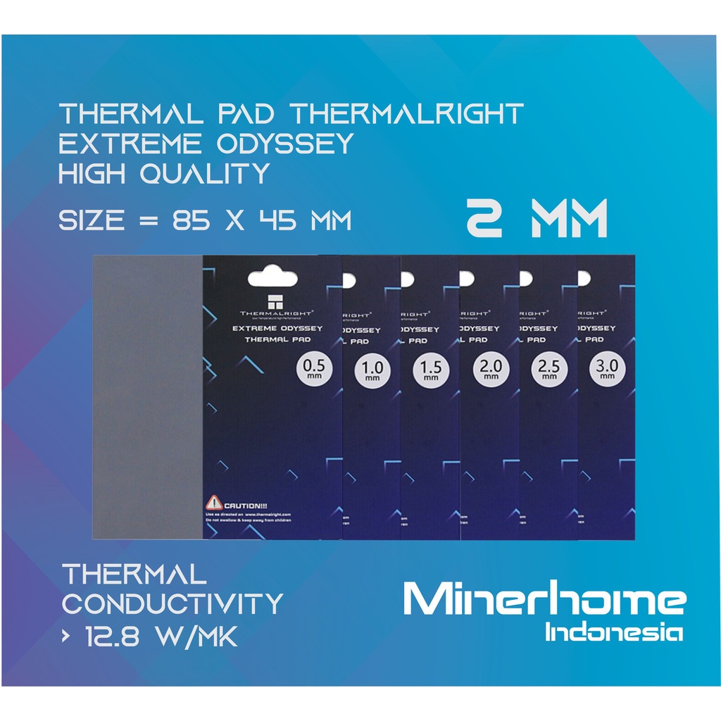 Thermal Pad 12.8 W/mK, 85x45x1.5mm, Silicona Pad Termico para disipador térmico/GPU/CPU/LED