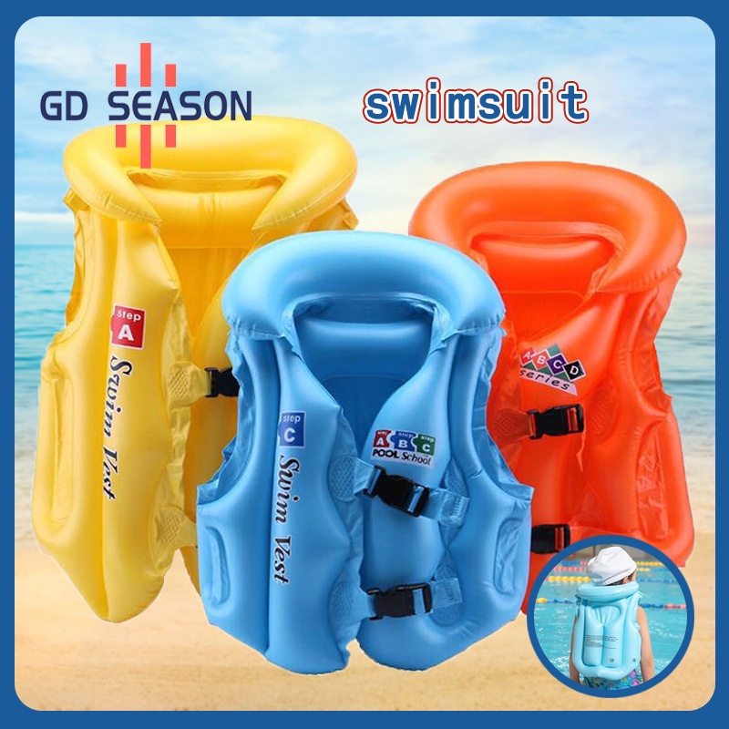 GD SEASON Kids Inflatable Safety Swim Vest Life Jacket Swimming Aid