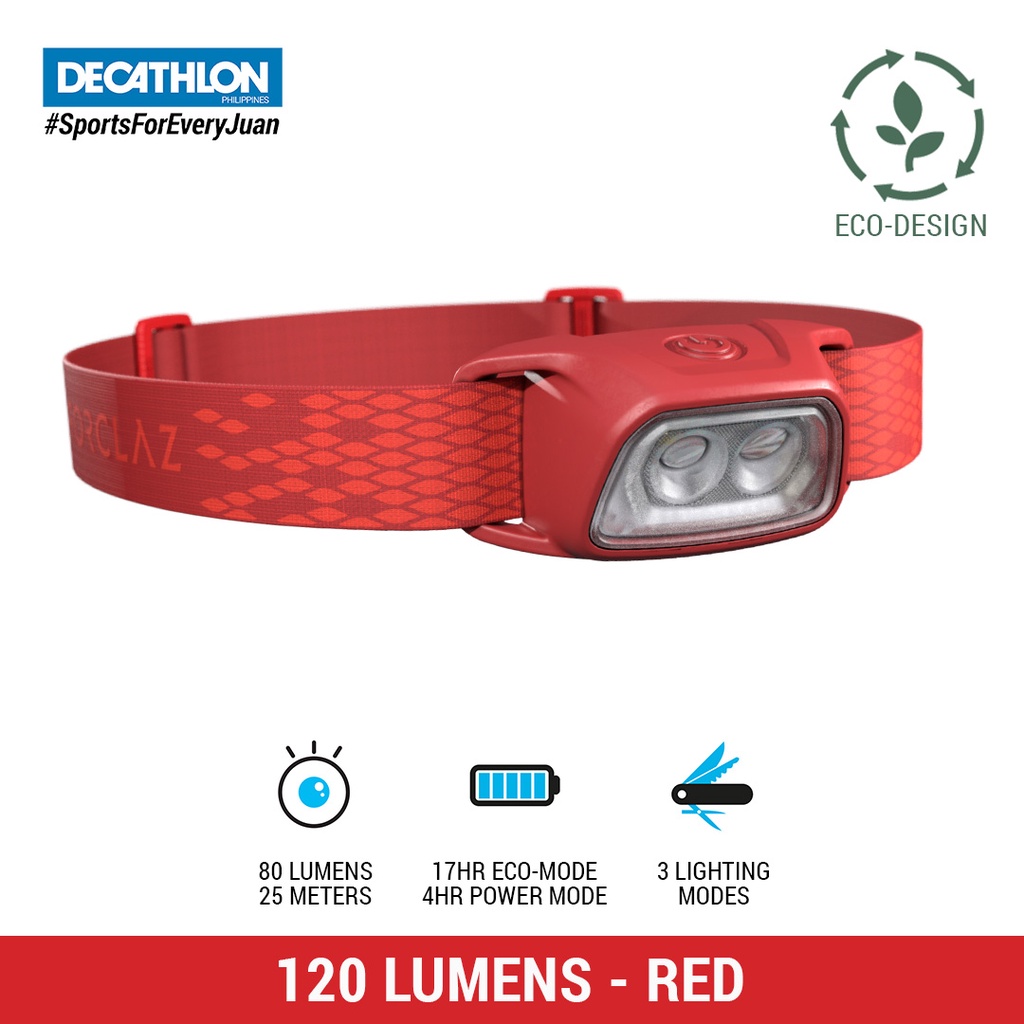 Product image Decathlon Forclax Trek100 Trekking Rechargeable Head Torch USB - 120 lumens