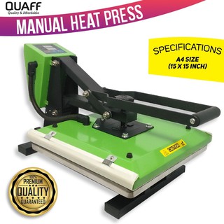 CUYI / QUAFF Heat Press Machine A4 Size (38*38Cm / 15*15Inch Flatbed) / A3  Size (15*18 inches)