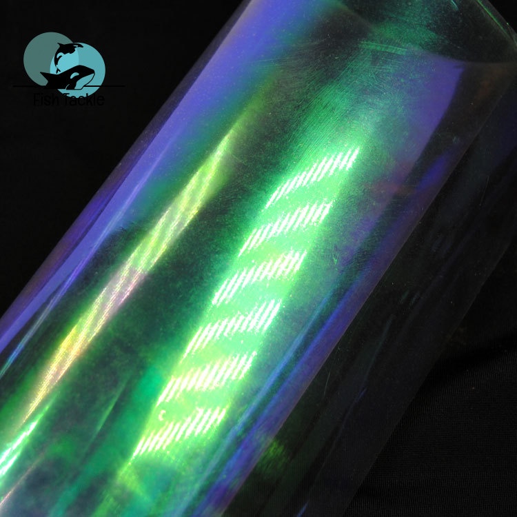 6pcs/pack Fly Fishing Lure Embossed Plastic Rainbow Fish Skin Film for ...