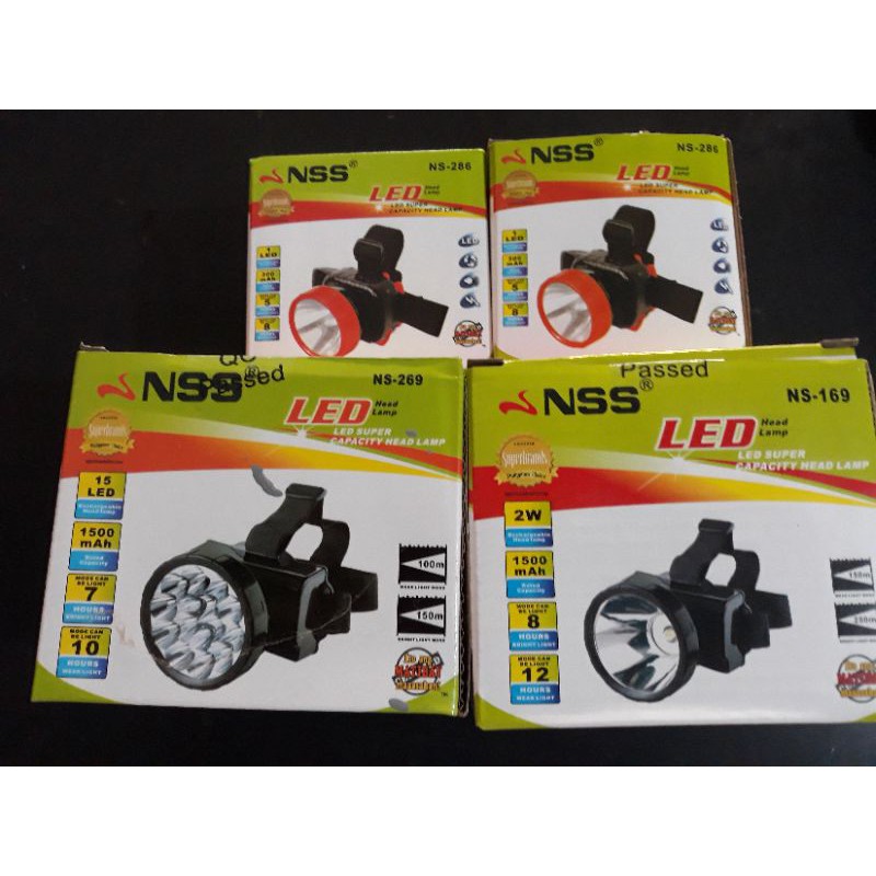 NSS Rechargeable HeadLamp Headlight single and multi led light | Shopee ...