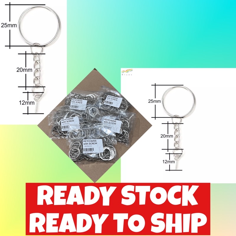 KEYCHAIN with OPEN SCREW EYE PIN JUMPING RING EXTENDER JEWELRY Shopee