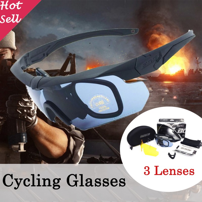 ESS Crossbow 3 Lens Outdoor Sports Shades Glasses Cycling Sunglasses ...