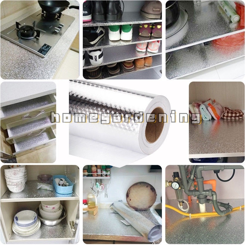 Kitchen Oil-proof Waterproof Stickers Aluminum Foil Kitchen Stove ...