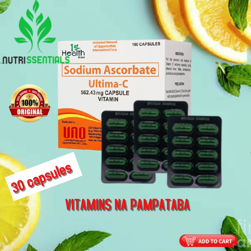 ULTIMA C pampataba na vitamins 30capsules ORIGINAL sodium ascorbate