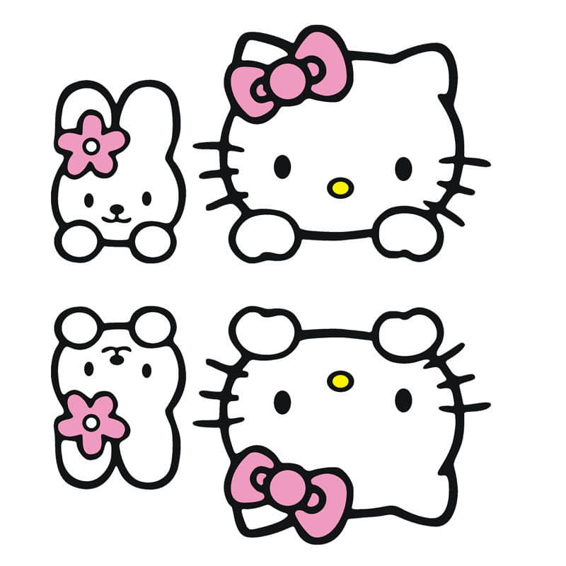 Hello Kitty Car Stickers Hello Kitty Car Stickers | Shopee Philippines