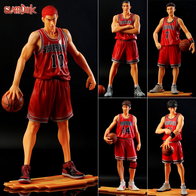 2021 NEW PVC Shohoku Slamdunk Anime Figure Miyagi Akagi Rukawa Sakuragi ...