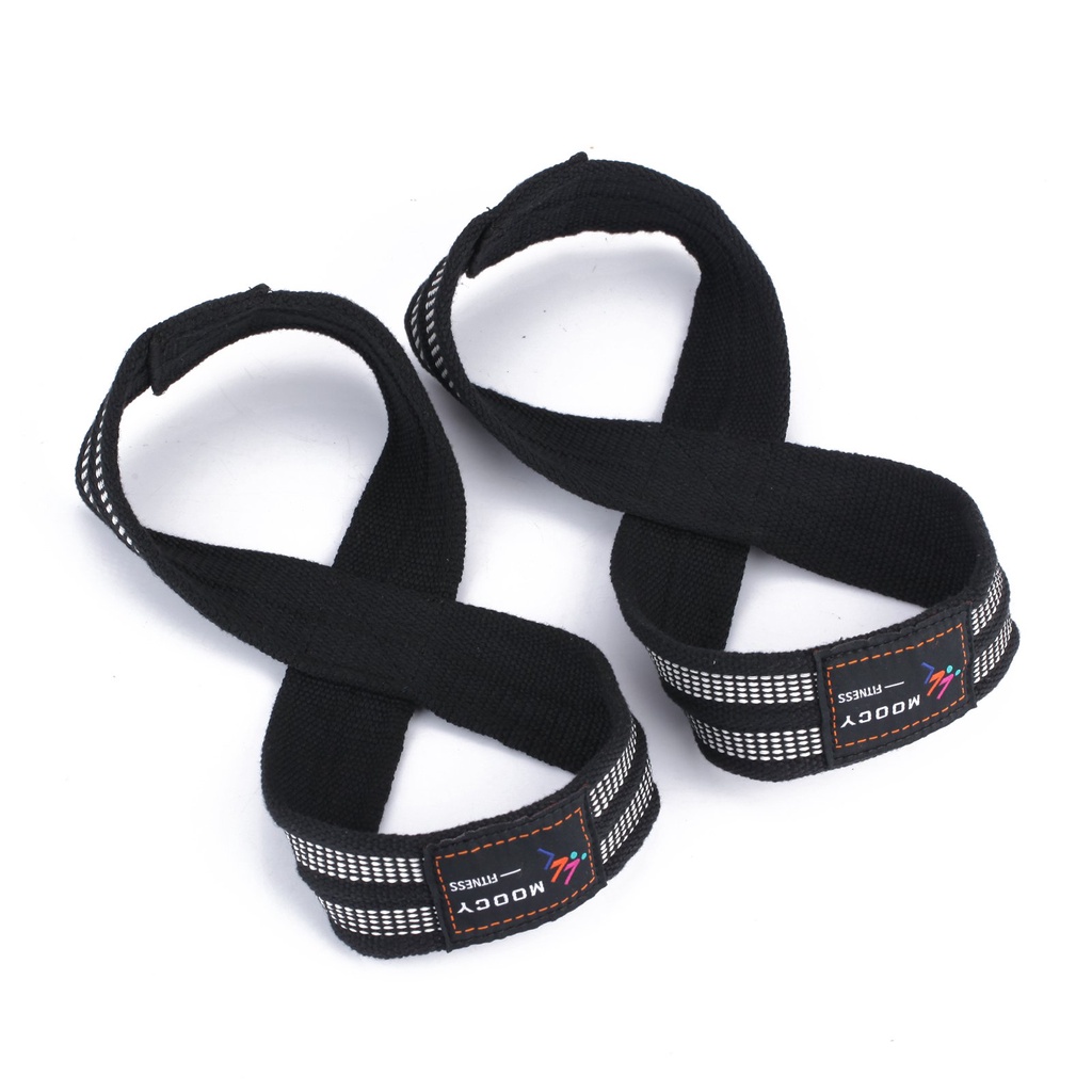 ♓1 Pair Figure 8 Weight Lifting Straps DeadLift Wrist Strap for Pull
