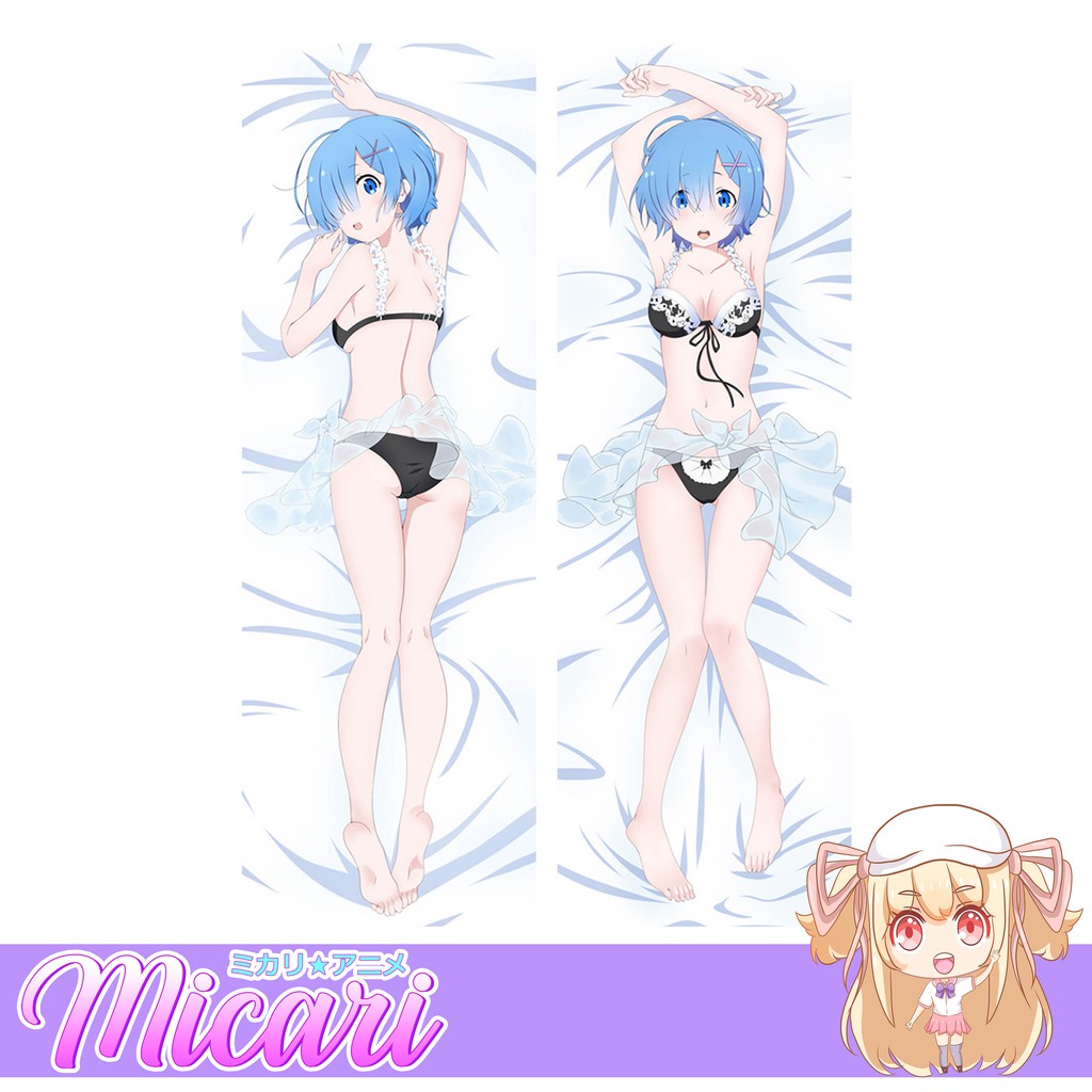 Micari Re Zero Rem Ram Rem Anime Dakimakura Half Dakimakura Life Size Pillow Case Body Pillow Shopee Philippines