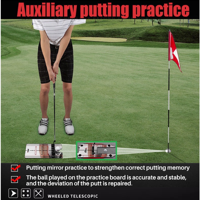 PGM Multifunction Golf Putting Swing Posture Corrector Mirror For ...
