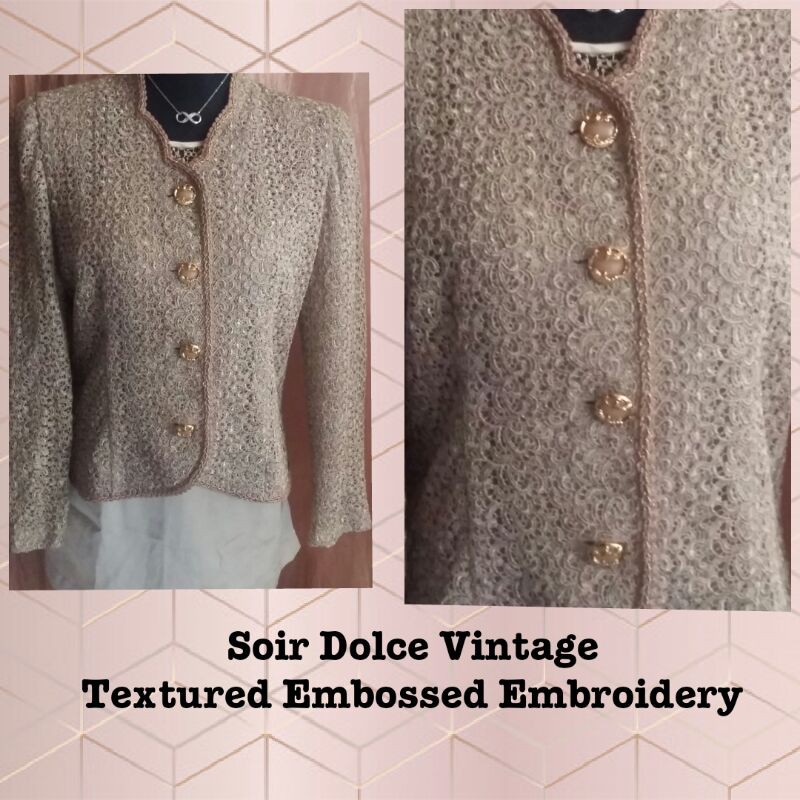 Soir Dolce Vintage Embossed Embroidery | Shopee Philippines