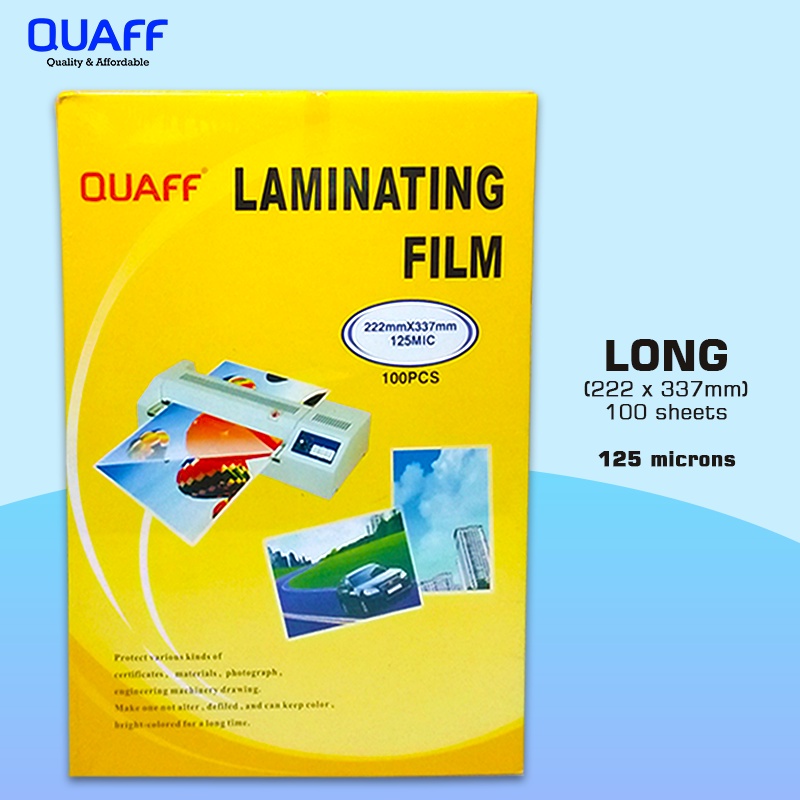 QUAFF Laminating Film Short / A4 / Long Size (100sheets) Shopee