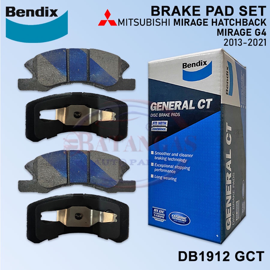 BENDIX FRONT BRAKE PAD SET Mitsubishi Mirage Hatchback / G4 20132021