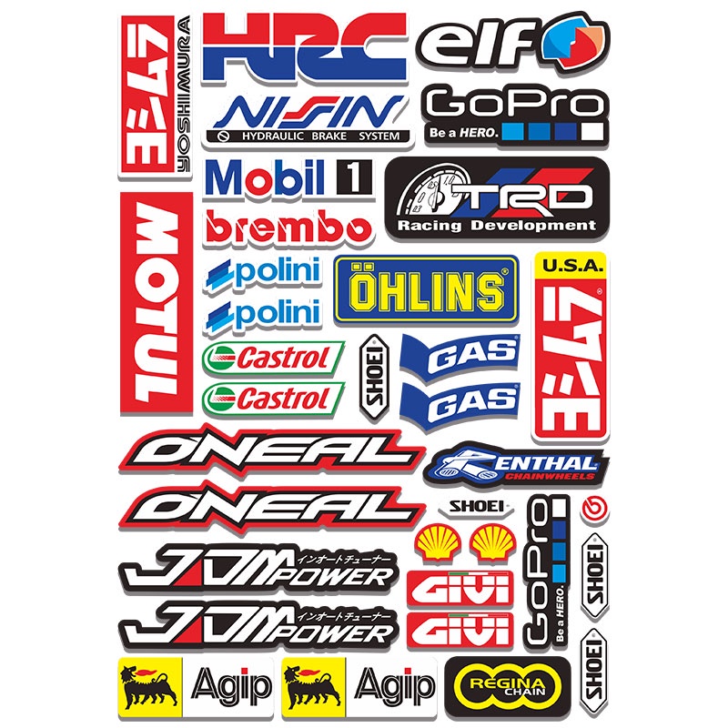 Vinyl waterproof sticker for motorcycle decals motor bike Racing ...