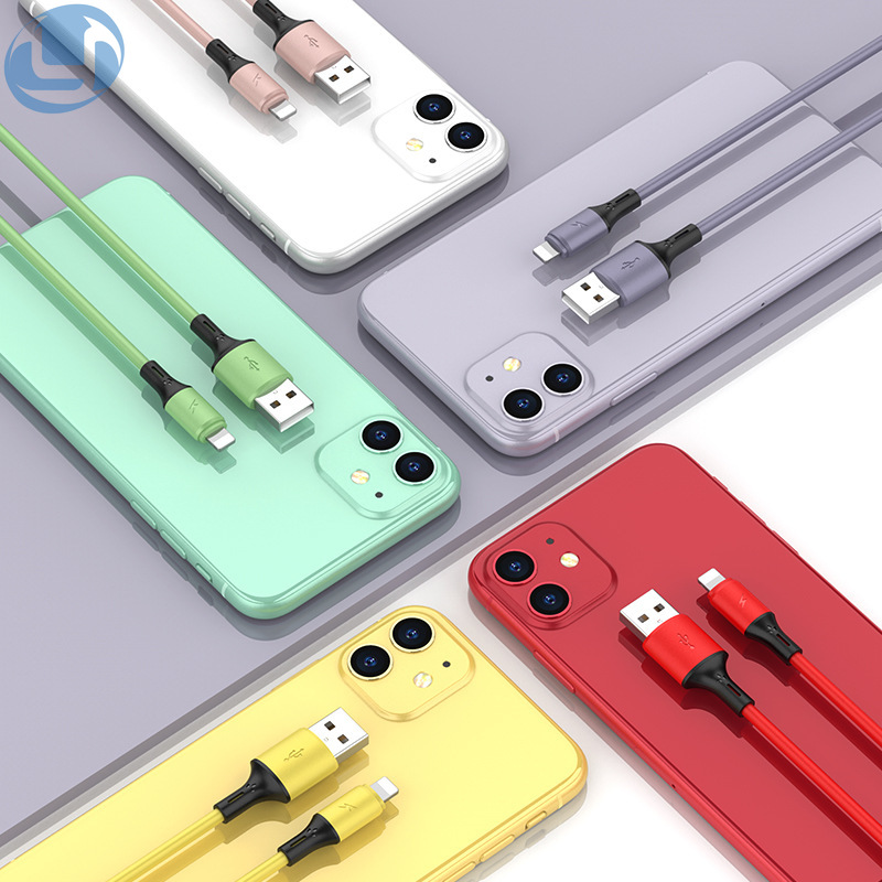 Liquid Silicone Phone Data Line For 5A IOS Micro USB Type-C Silicone ...
