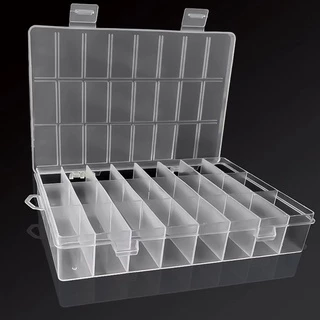 Transparent Jewelry Box Organizer Plastic Storage Case Adjustable Container  For Beads Earring Box Jewelry Organizer Display Box