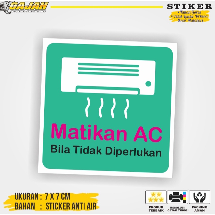AC STICKER / ENERGY SAVING STICKER / ELECTRICITY SAVING STICKER ...