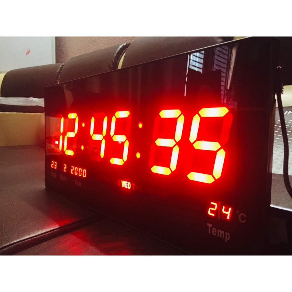 14inch LED Digital Wall Clock Watch Calendar Date Days Temperature Meter US Shopee Philippines