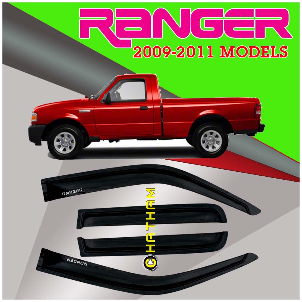 Rain Guard for Ford Ranger 2009 2010 2011 ( Gen-2 ) Window Visor ...