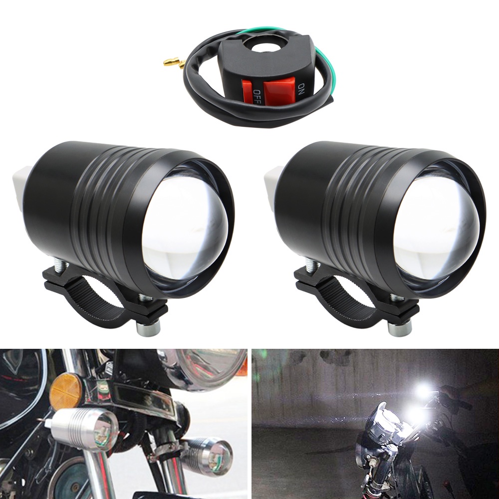 Refit Motorcycle Spotlight 12V 15W Adjustment Laser Barrel External