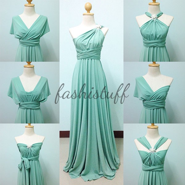 Dusty green shop color dress