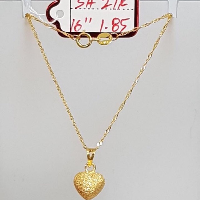 Saudi gold necklace 2025 with heart pendant