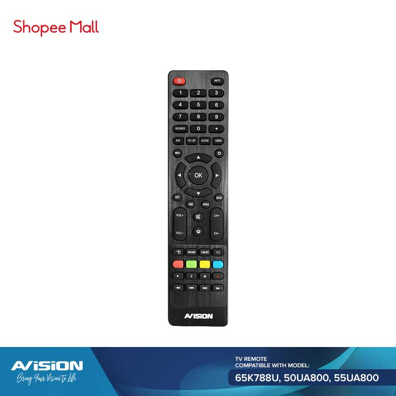 Remote Control of Avision Smart Digital LED TV Model 65K788U & 50 ...