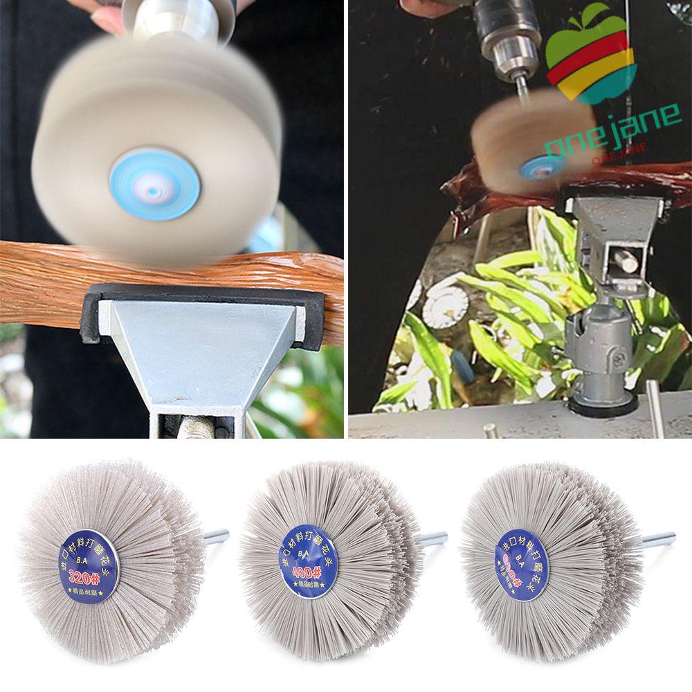 JANE Mahogany Finish Nylon Wheel Brush Grind Buff Flower Head Abrasive Wire Grinding Woodwork