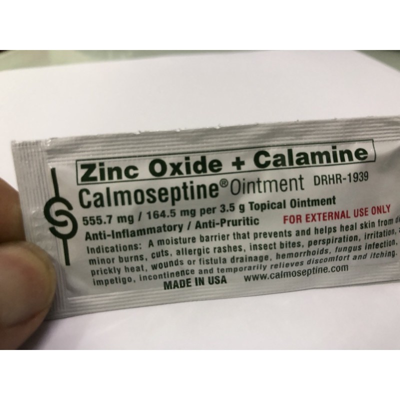 Calmoseptine Ointment 3.5g Oct 2026 exp Zinc Oxide Calamine per piece