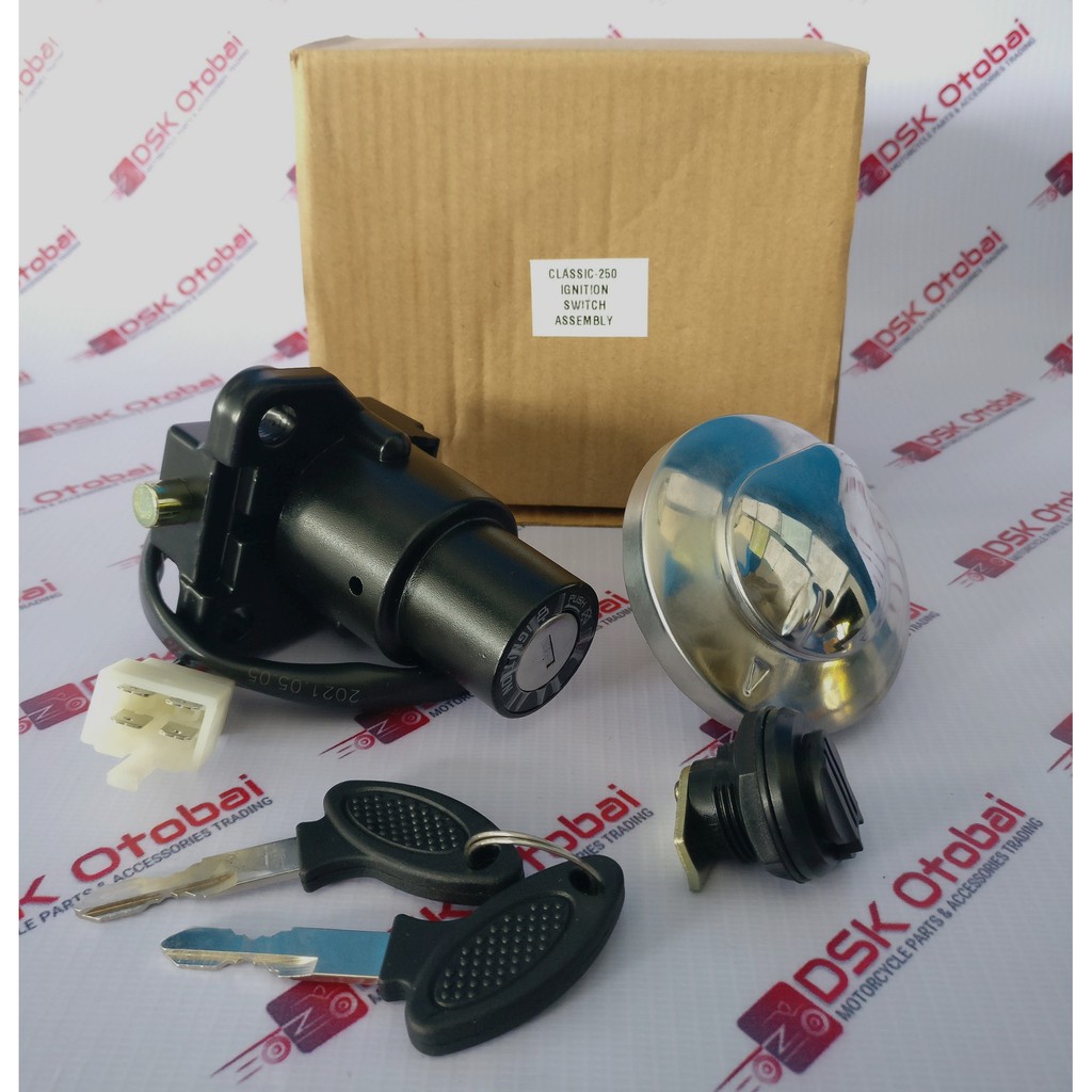 Rusi Classic 250 Carb. Ignition Switch Assembly (w/ Fuel Tank Cap