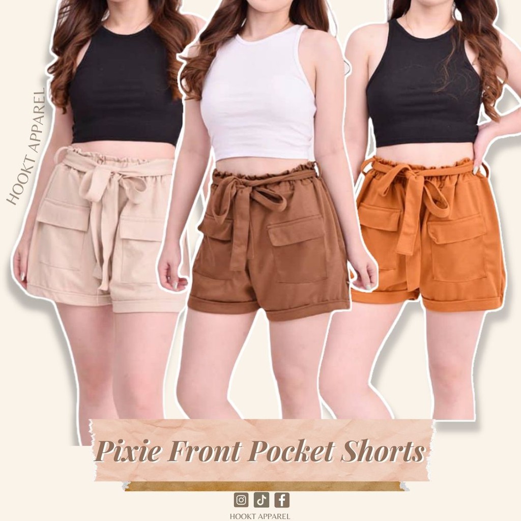 Shorts with deals ribbon belt