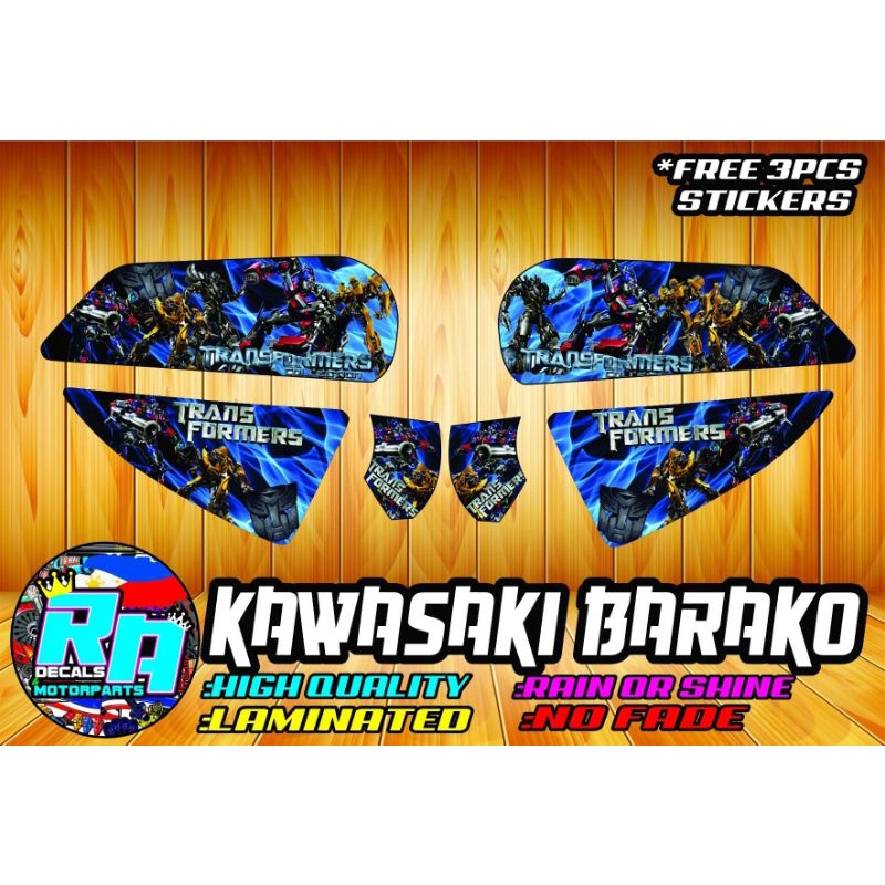 Kawasaki Barako Bumblebee and Transformer Decals | Shopee Philippines
