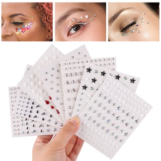 Eyebrows, Face Drills, Makeup Rhinestones, Face Decoration, Tears, Colored  Eye Makeup Stickers, Party Festival Makeup Decorations, Faces, Body Colored  rhinestoness Jewelry Stickers