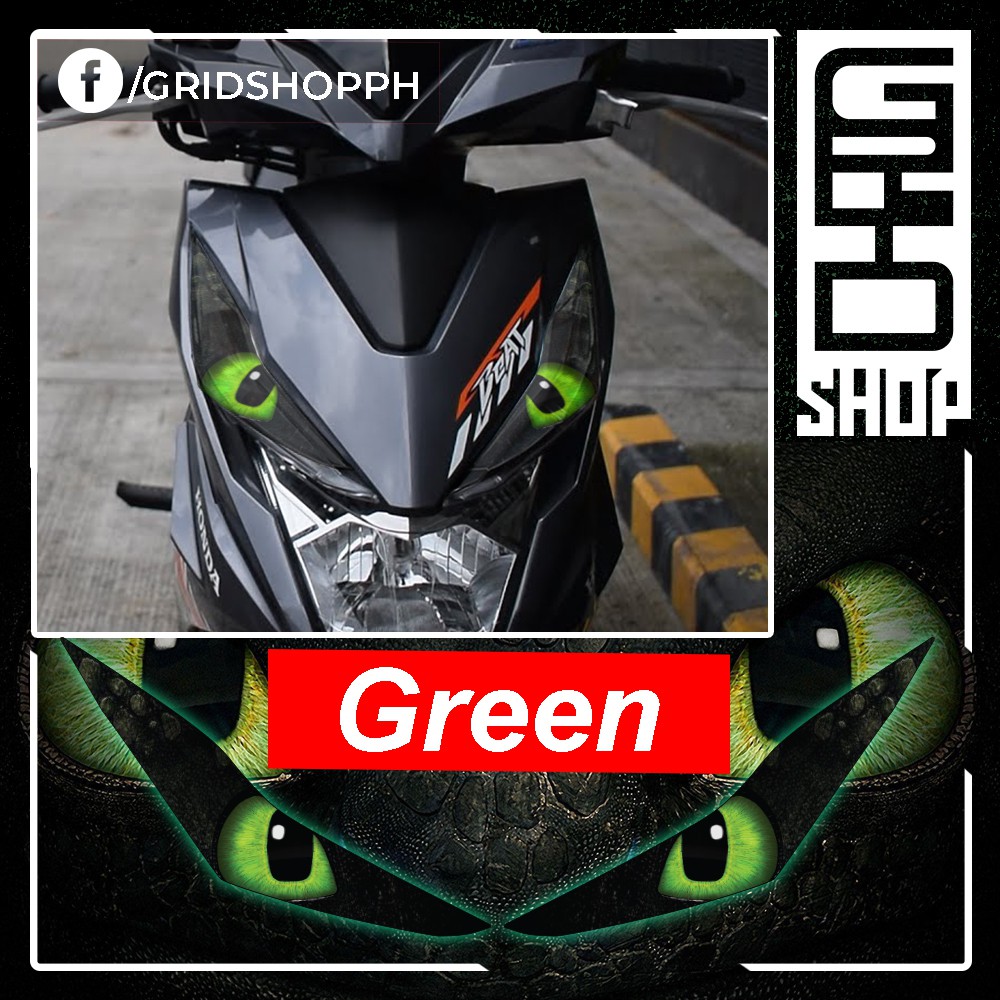 Toothless Dragon Winker Eye Sticker For Honda Beat FI - Laminated ...