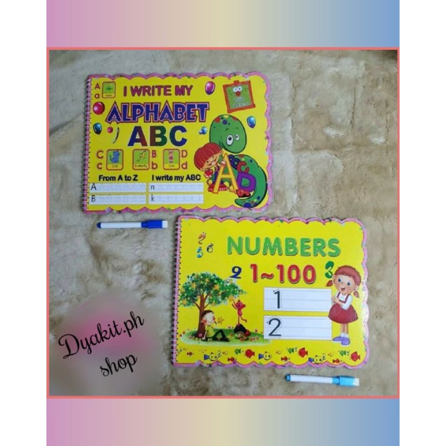 WIPE AND WRITE BOOK I Write My Alphabet & Numbers With Pen | Shopee ...