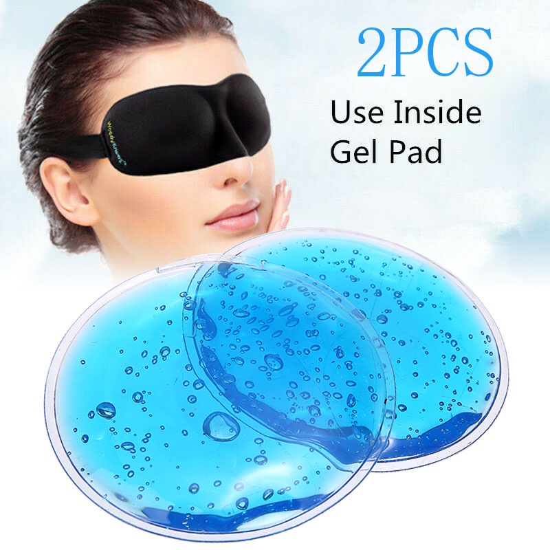 2pcs Gel Eye Mask Cold Pack Hot Heat Ice Cool Soothing Tired Eyes Patch