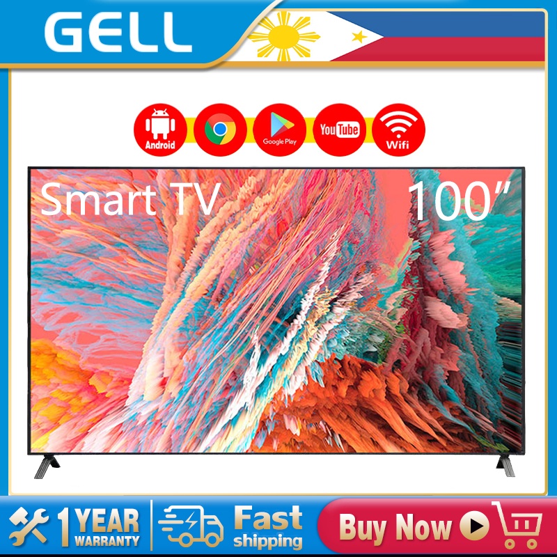 GELL 100 INCH smart tv on sale flat screen led tv Android TV Ultra HD 4K