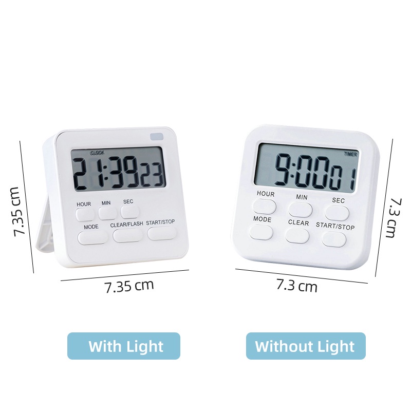 Multi-Function White Silent Countdown Timer Desktop Small Electronic ...