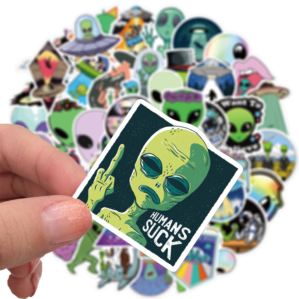 E.T UFO NASA SPACE CUTE INS sticker Waterproof Different Styles 50pcs ...