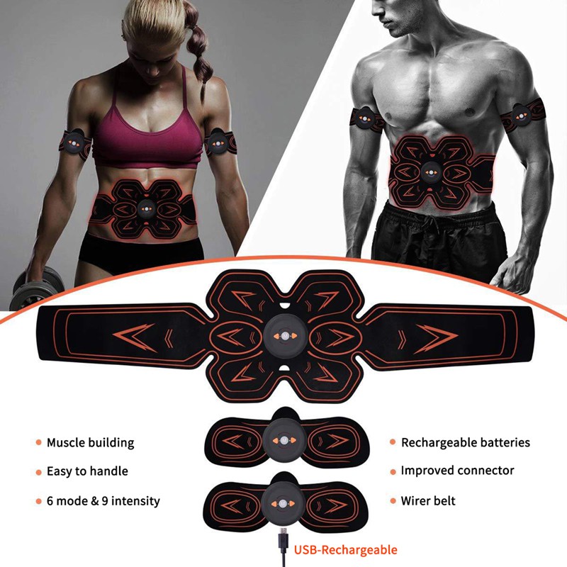 COD Electric abs EMS Abdominal Muscle Stimulator Body Waist Trainer ...