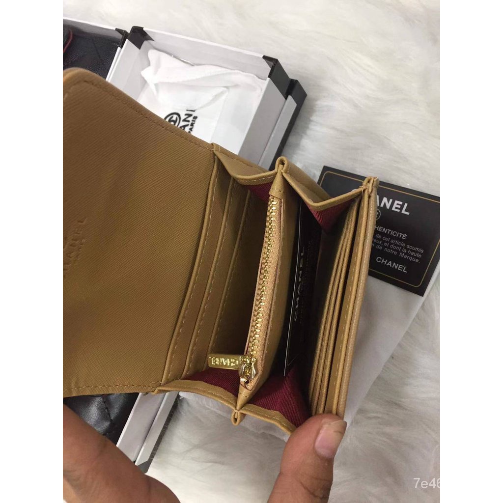 Chanel short wallet bifold luxury top grade quality with box uPsK ...