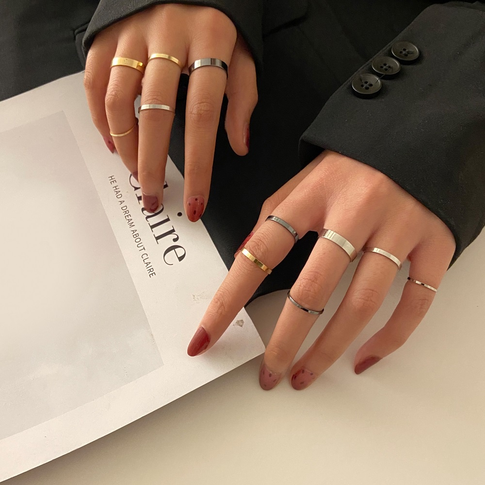 Simple metal rings hotsell