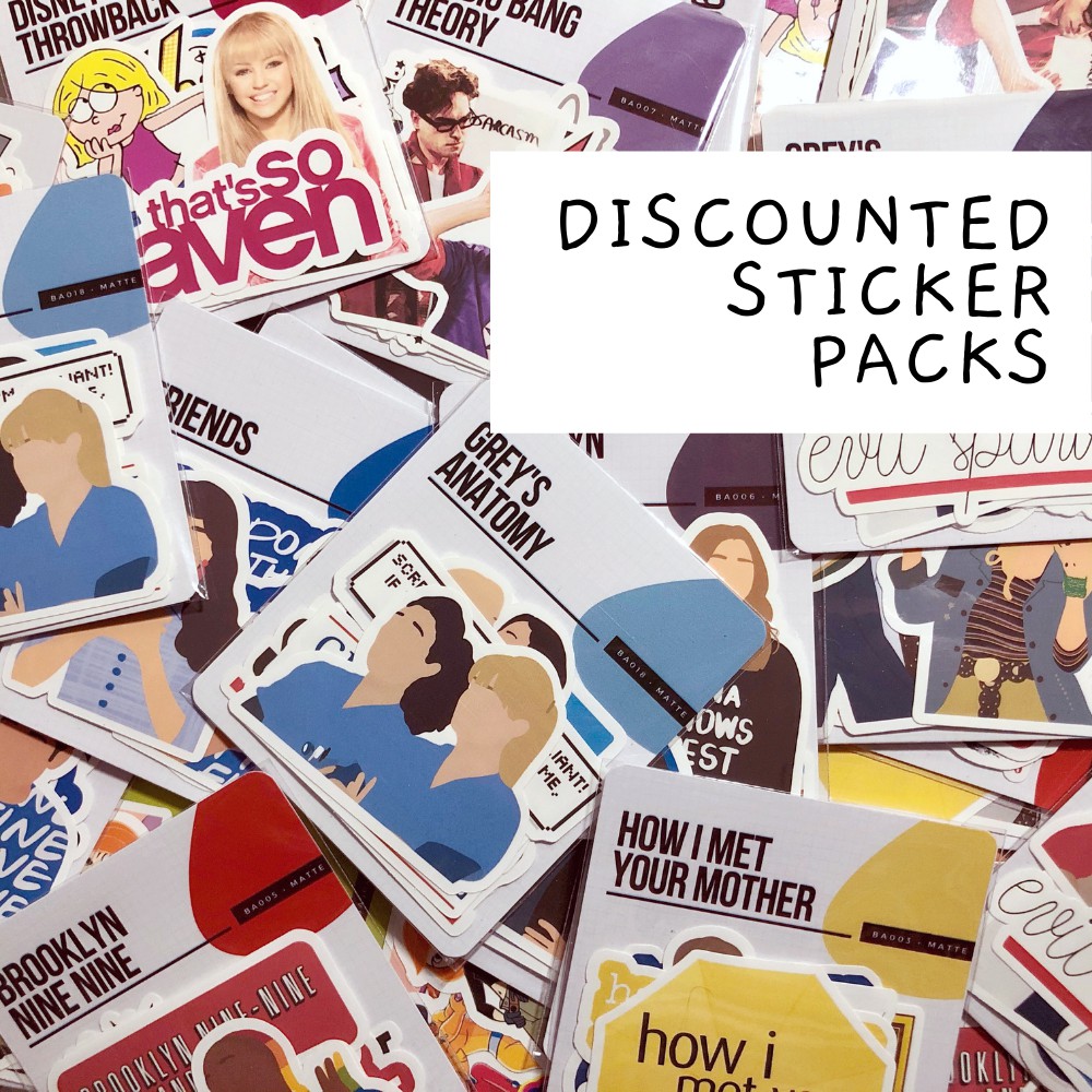 assorted non-laminated discounted sticker packs • deco for gadgets ...