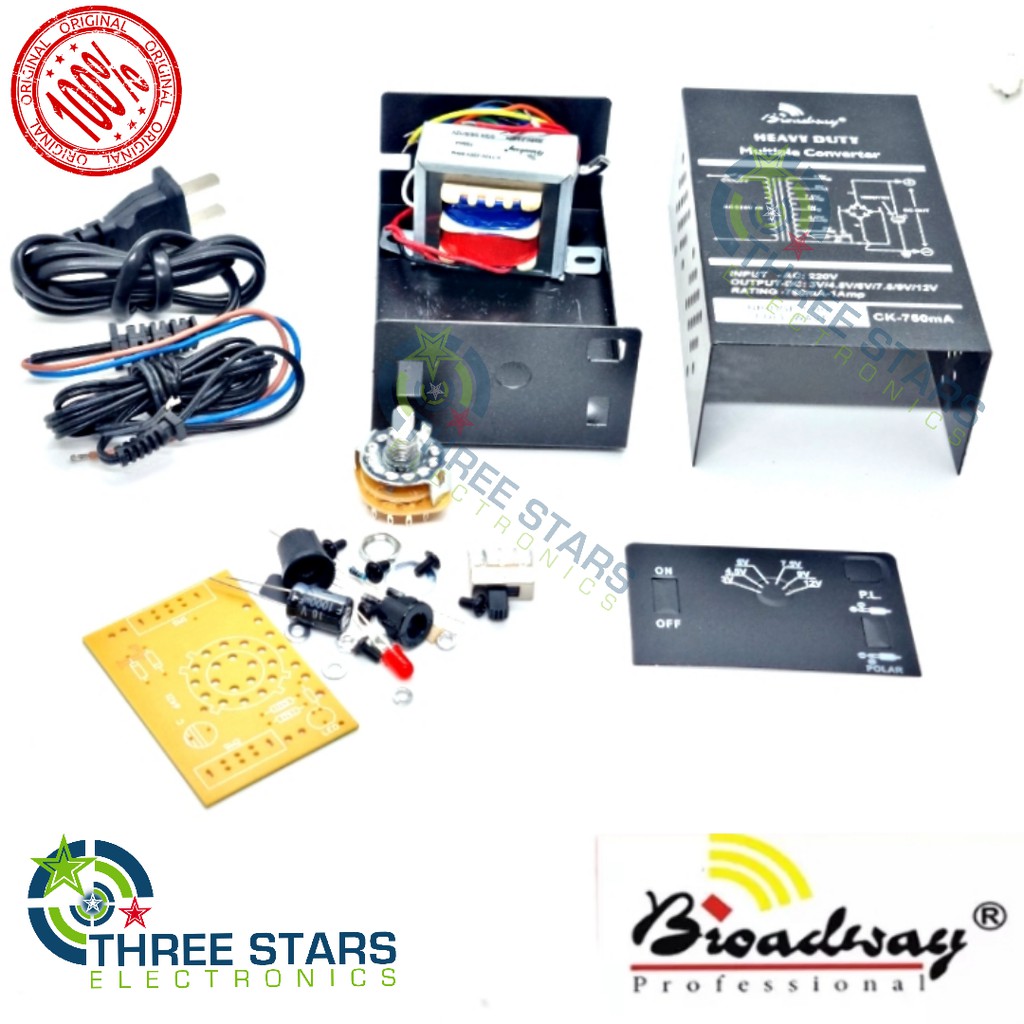 Broadway Power Supply Kit 750MA 3v12V DIY Power Supply Kit Heavy Duty