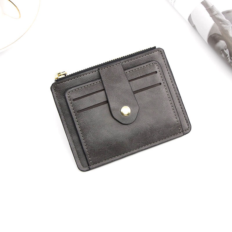 Small Fashion Credit ID Card Holder Slim Leather Wallet With Coin Pocket Man Money Bag Case For Men Mini Women Business Purse