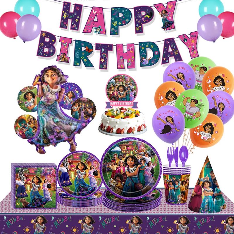 Encanto Theme Happy Birthday Party Decorations Balloons Banner ...