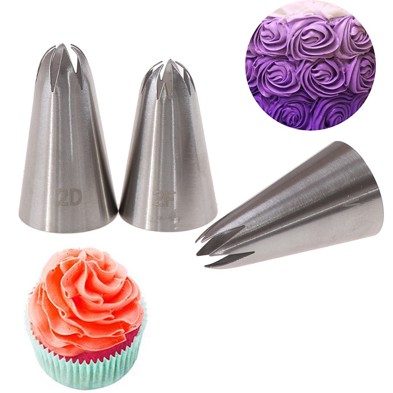 BAK 1Set Medium Icing Piping Pastry Nozzle Tips Baking Tool Stainless ...